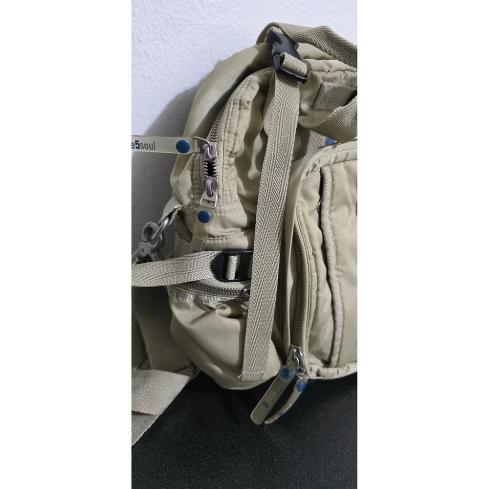 Triple 5 Soul Crossbody‎ Fanny Pack Bag Tan Lumbar Hike Outdoor Compass Utility